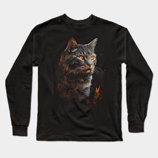 Cute Cat Miaw Long Sleeve T-Shirt